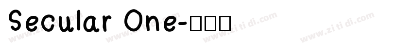 Secular One字体转换